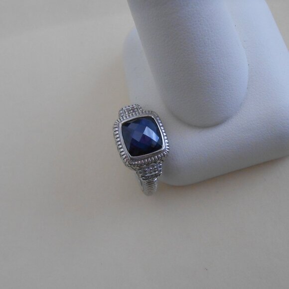 Judith Ripka Jewelry - Judith Ripka Sterling Silver Blue Stone Ring Size 7